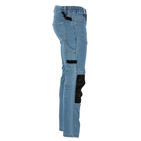 Lahti Pro Spodnie jeansowe jasnoniebieskie STRETCH ze wzmocnieniami rozmiar 3XL CE