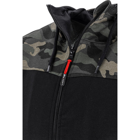 Lahti Pro Bluza z kapturem i suwakiem moro zielono-czarne rozmiar 2XL CE