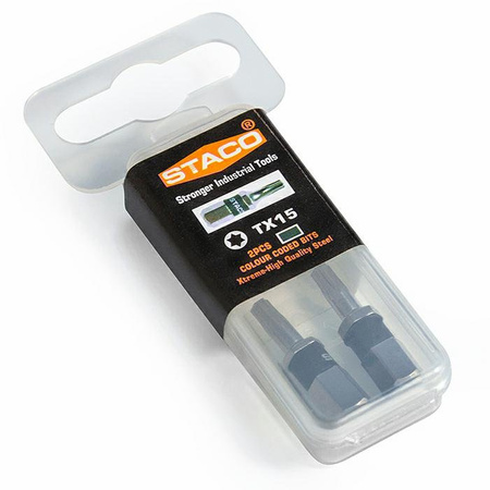 20821.STACO bit 1/4 in TX15x25mm2szt. czarny