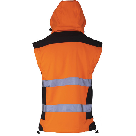 Lahti Pro SOFTSHELL ostrzegawczy z odpinanymi rękawami pomarańczowy rozmiar 3XL CE