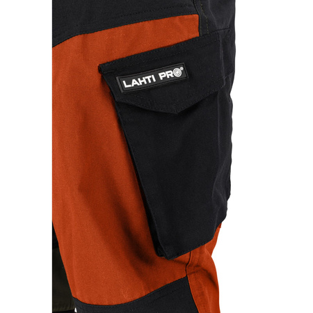 Lahti Pro Spodnie z elementami stretch ceglasto-czarne rozmiar 2XL CE