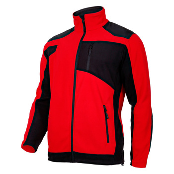 Lahti Pro Bluza polarowa ze wzmocnieniami czerwono-czarne rozmiar 2XL CE