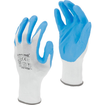 Lahti Pro Rękawice nitrylowe biało-niebieskie L221606P "6" CE