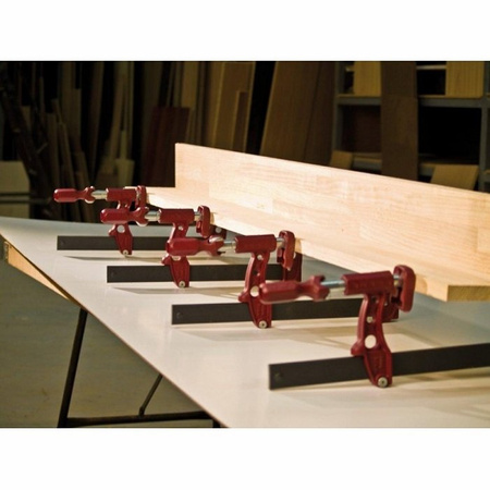 Ścisk Maxipress E-60 cm max. siła nacisku 900 kg , ramię 9,5 cm, szyna 35x8 mm