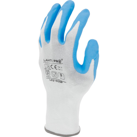 Lahti Pro Rękawice nitrylowe biało-niebieskie L221606P "6" CE