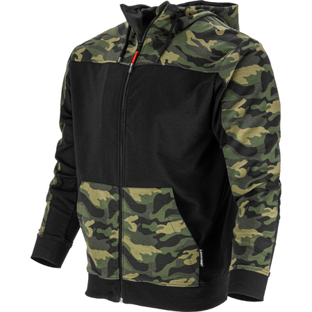 Lahti Pro Bluza z kapturem i suwakiem moro zielono-czarne rozmiar 2XL CE
