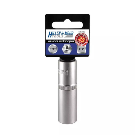 Hillen&Mohr Nasadka długa 6kąt 1/2" 27 mm z przywieszką