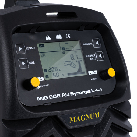 Magnum Półautomat spawalniczy MIG 208 ALU SYNERGIA 4x4 230V 200/60%