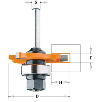 CMT Frez piłkowy I-2,4mm P-1,27mm D-47,6mm H-12,8mm S-12,7mm Typ.822B