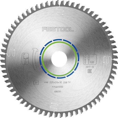 Festool Tarcza pilarska HW 225x2,6x30 TF68 ALUMINIUM/PLASTICS