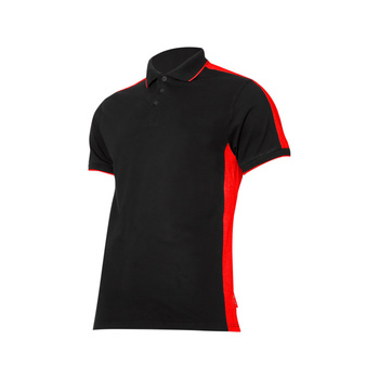Lahti Pro Koszulka polo gramatura 190g czarno-czerwona rozmiar L CE