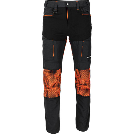 Lahti Pro Spodnie dekarskie czarno-pomarańczowe ze wstawkami stretch rozmiar 3XL CE