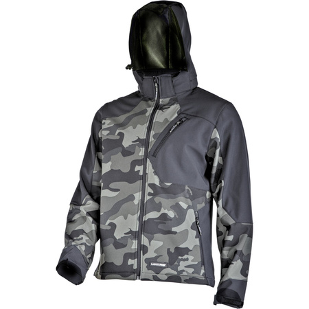 Lahti Pro Kurtka SOFTSHELL z kapturem moro zielono-czarne rozmiar S CE