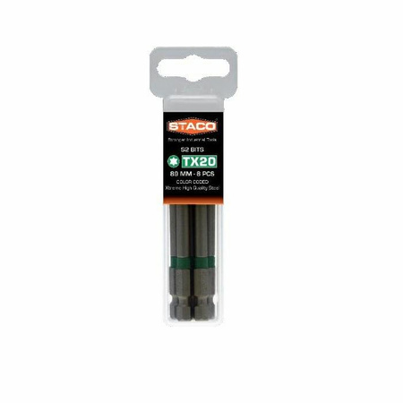 21753 STACO bit 1/4 TX20x89mm8 szt kolor zielony