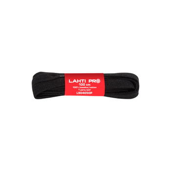Lahti Pro Sznurowadła płaskie 100% bawełna czarne L904050P 10PAR 100CM