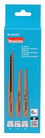 Makita Zestaw brzeszczotów do pił szablastych posuwowych - 6 szt.