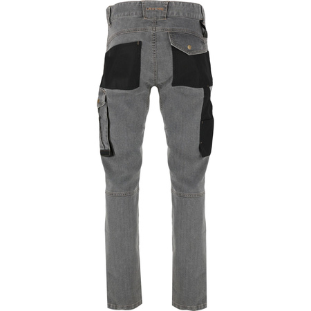 Lahti Pro Spodnie jeansowe szare stretch ze wzmocnieniem rozmiar 2XL CE