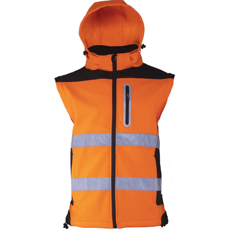 Lahti Pro SOFTSHELL ostrzegawczy z odpinanymi rękawami pomarańczowy rozmiar XL CE