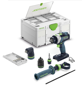 Festool Akumulatorowa wiertarko-wkrętarka udarowa TPC 18/4 I-Basic-Set QUADRIVE