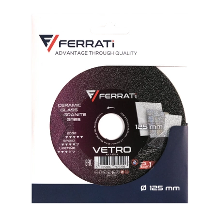 FERRATI Tarcza tnąca i szlifująca z nasypem diamentowym 2in1 125mm VETRO
