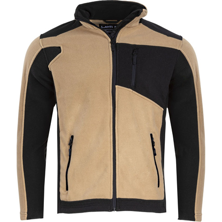 BLUZA POLAR ZE WZMOCN  BEŻ-CZAR  2 XL
