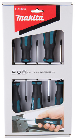 Makita Zestaw śrubokrętów Torx T10 / T15 / T20 / T25 / T30 100mm