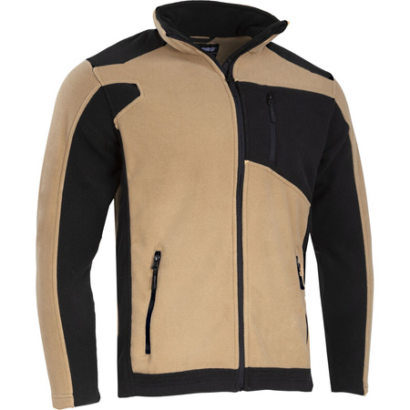 BLUZA POLAR ZE WZMOCN  BEŻ-CZAR  2 XL