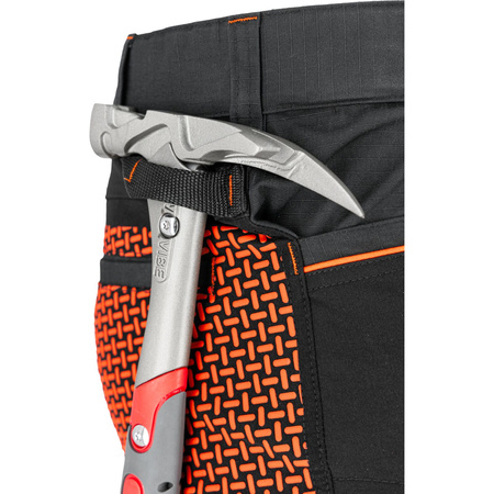 Lahti Pro Spodnie dekarskie czarno-pomarańczowe ze wstawkami stretch rozmiar 2XL CE