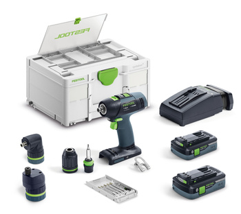 Festool Akumulatorowa wiertarko-wkrętarka T 18+3 HPC 4,0 I-Set