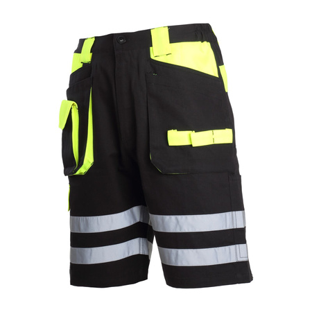 Lahti Pro Spodenki krótkie czarno-żółte 100% bawełna z odblaskami rozmiar 2XL CE