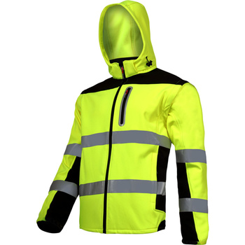 Lahti Pro SOFTSHELL ostrzegawczy z odpinanymi rękawami żółty rozmiar XL CE