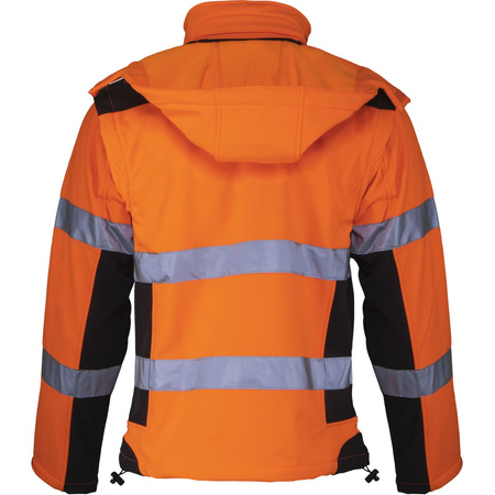Lahti Pro SOFTSHELL ostrzegawczy z odpinanymi rękawami pomarańczowy rozmiar XL CE