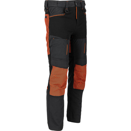 Lahti Pro Spodnie dekarskie czarno-pomarańczowe ze wstawkami stretch rozmiar 3XL CE