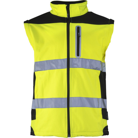 Lahti Pro SOFTSHELL ostrzegawczy z odpinanymi rękawami żółty rozmiar 3XL CE