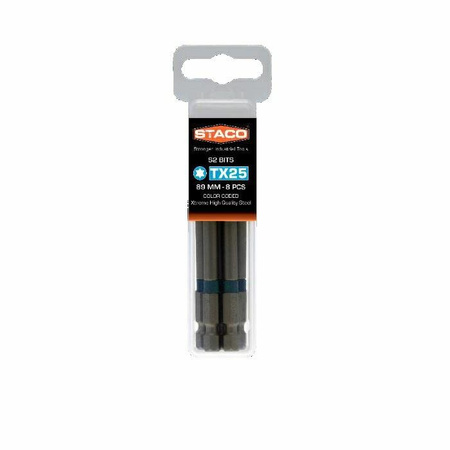 21754 STACO bit 1/4 TX25x89mm8 szt kolor niebieski