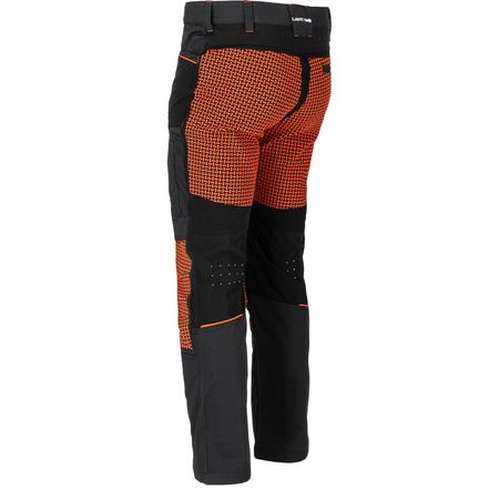 Lahti Pro Spodnie dekarskie czarno-pomarańczowe ze wstawkami stretch rozmiar 3XL CE