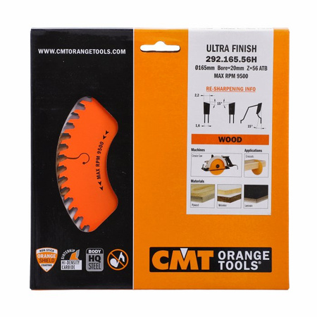 CMT Piła do cięcia poprzecznego do elektronarzędzi 165mm(20) Z-56 Typ.292