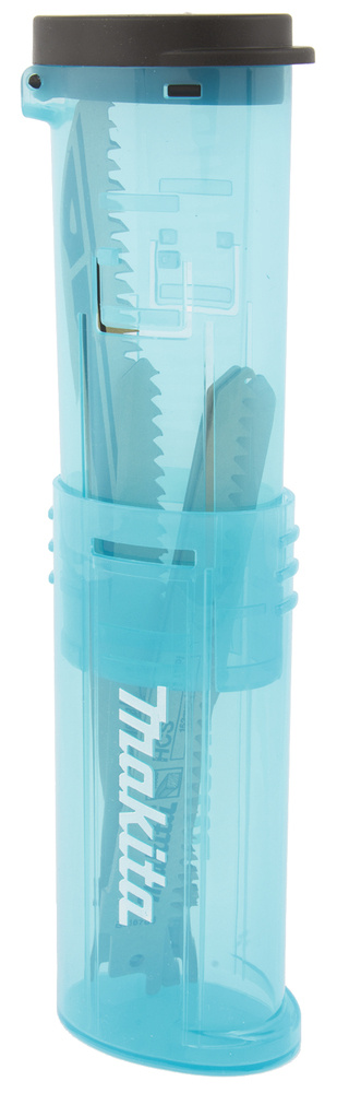 Zbliżenie na plastikowe opakowanie brzeszczotów Makita P-83864