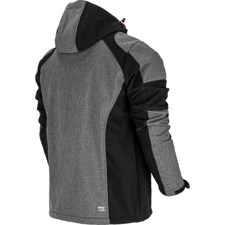 Lahti Pro Kurtka SOFTSHELL z kapturem szaro-czarno-czerwony rozmiar 3XL CE