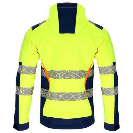 Lahti Pro Kurtka SOFTSHELL ostrzegawcza żółto-niebieska rozmiar XL CE