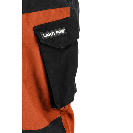 Lahti Pro Spodnie z elementami stretch ceglasto-czarne rozmiar 2XL CE