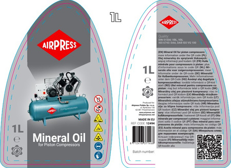 Airpress olej do kompresorów / sprężarek tłokowych 1l