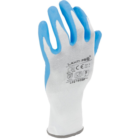 Lahti Pro Rękawice nitrylowe biało-niebieskie L221606P "6" CE