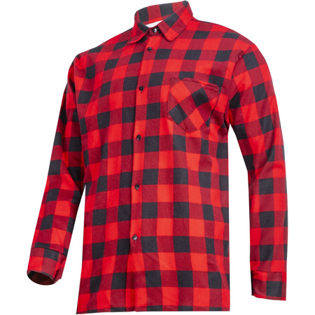 Lahti Pro Koszula flanelowa w kratę czerwona gramatura 170g rozmiar XL CE
