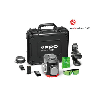 Pro laser krzyżowy TYXXER 3DG z zieloną wiązką 3x360