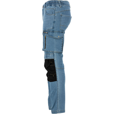 Lahti Pro Spodnie jeansowe jasnoniebieskie STRETCH ze wzmocnieniami rozmiar 2XL CE