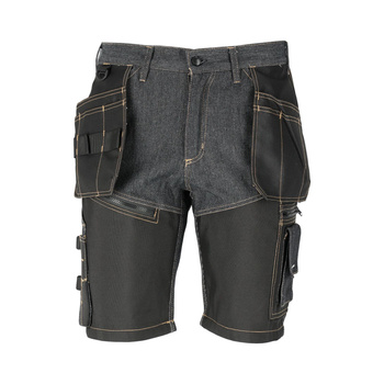 Lahti Pro Spodenki krótkie jeans czarne ze wzmocnieniami rozmiar XL CE