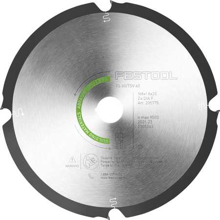 Festool Diamentowa tarcza pilarska DIA 168x1,8x20 F4 ABRASIVE MATERIALS