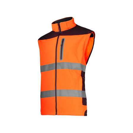 Lahti Pro SOFTSHELL ostrzegawczy z odpinanymi rękawami pomarańczowy rozmiar XL CE