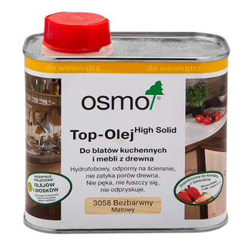 Osmo Top olej do blatów kuchennych i mebli z drewna 3058- bezbarwny matowy 0.5L